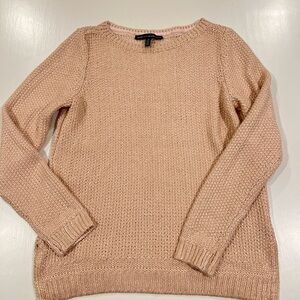 White House Black Market Rose Gold Knit Sweater Size M NWOT
